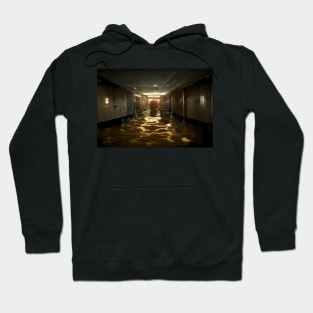 Dark Hotel Hallway Flooded With Water /  Art Styles Different Hoodie